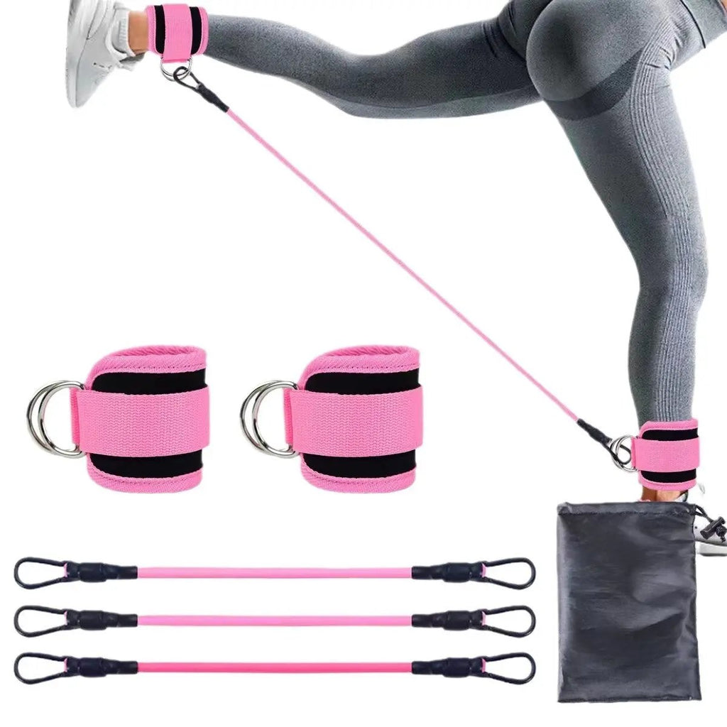 Ankle Strap Resistance Bands Hip Leg Strength Pull Rope Fitness Elastic Training Home Yoga Pilate Crossfit Workout Gym Equipment PeakPursuitFitness