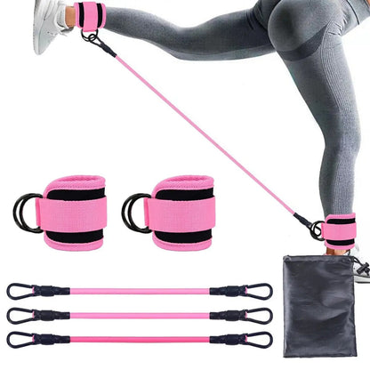 Ankle Strap Resistance Bands Hip Leg Strength Pull Rope Fitness Elastic Training Home Yoga Pilate Crossfit Workout Gym Equipment PeakPursuitFitness