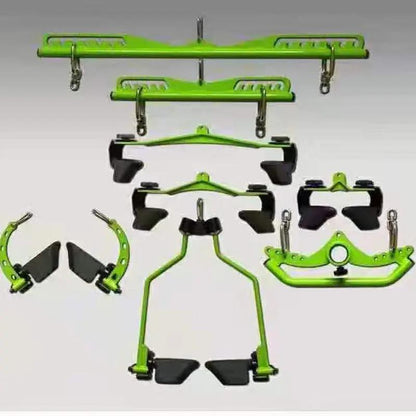 Gym Fitness Lat Pulldown Rowing Bar Pulley Cable Machine T Bar V Bar Attachments PeakPursuitFitness
