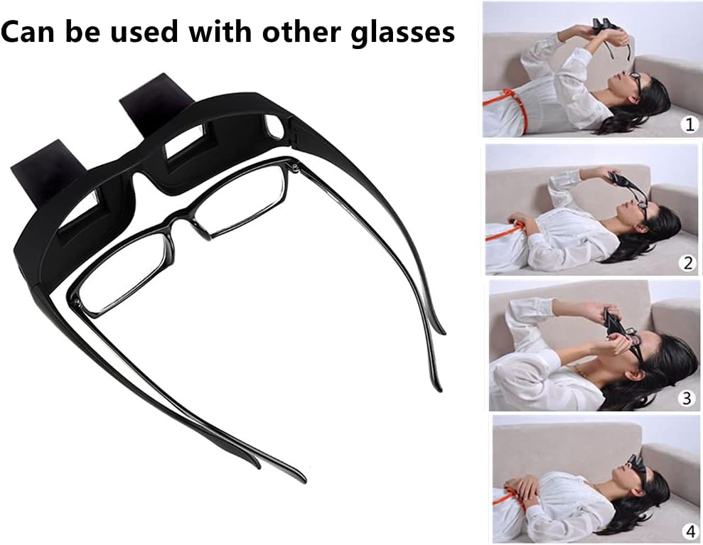 Ergonomic Reading Prism: Anti-Fatigue Bed Spectacles for Reading, TV & Gaming