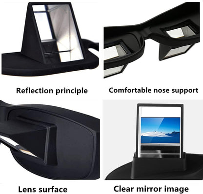 Ergonomic Reading Prism: Anti-Fatigue Bed Spectacles for Reading, TV & Gaming