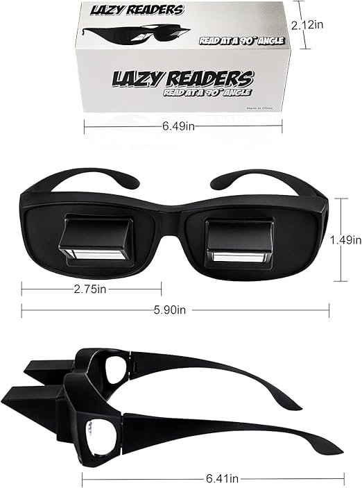 Ergonomic Reading Prism: Anti-Fatigue Bed Spectacles for Reading, TV & Gaming
