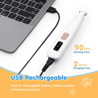 Low-Noise LED Clippers for Dogs & Cats | Tangle-Free Hygiene Trimming PeakPursuitFitness