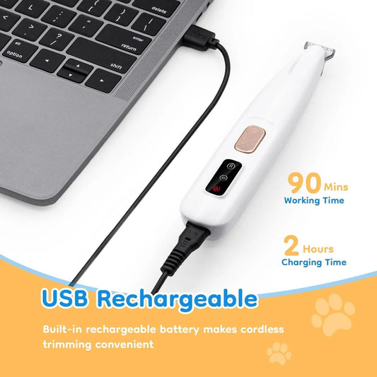 Low-Noise LED Clippers for Dogs & Cats | Tangle-Free Hygiene Trimming PeakPursuitFitness