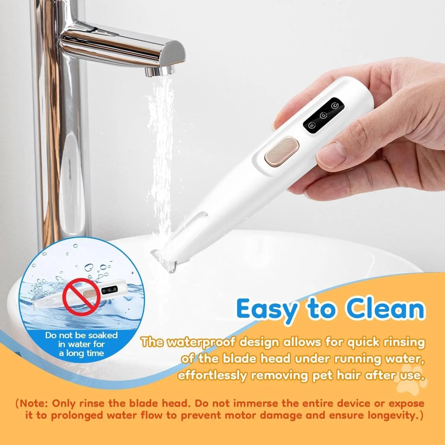 Low-Noise LED Clippers for Dogs & Cats | Tangle-Free Hygiene Trimming PeakPursuitFitness