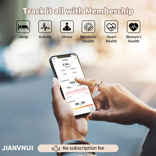 2025 New Smart Ring For Women, Health & Fitness Tracker With Heart Rate, Blood Oxygen, Sleep Monitoring, Elegant Rose Gold Design With Crystal Accents, IP68 Waterproof, Gesture Control PeakPursuitFitness