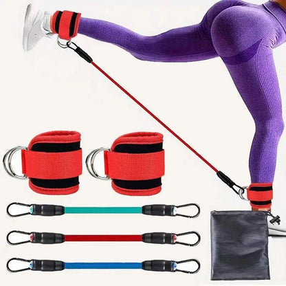 Ankle Strap Resistance Bands Hip Leg Strength Pull Rope Fitness Elastic Training Home Yoga Pilate Crossfit Workout Gym Equipment PeakPursuitFitness