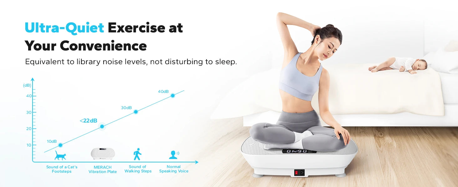MERACH Vibration Plate – Full Body Workout & Weight Loss Machine