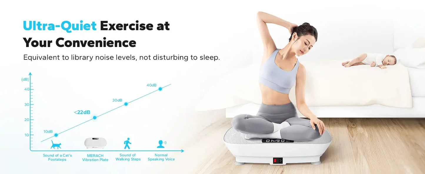 MERACH Vibration Plate – Full Body Workout & Weight Loss Machine