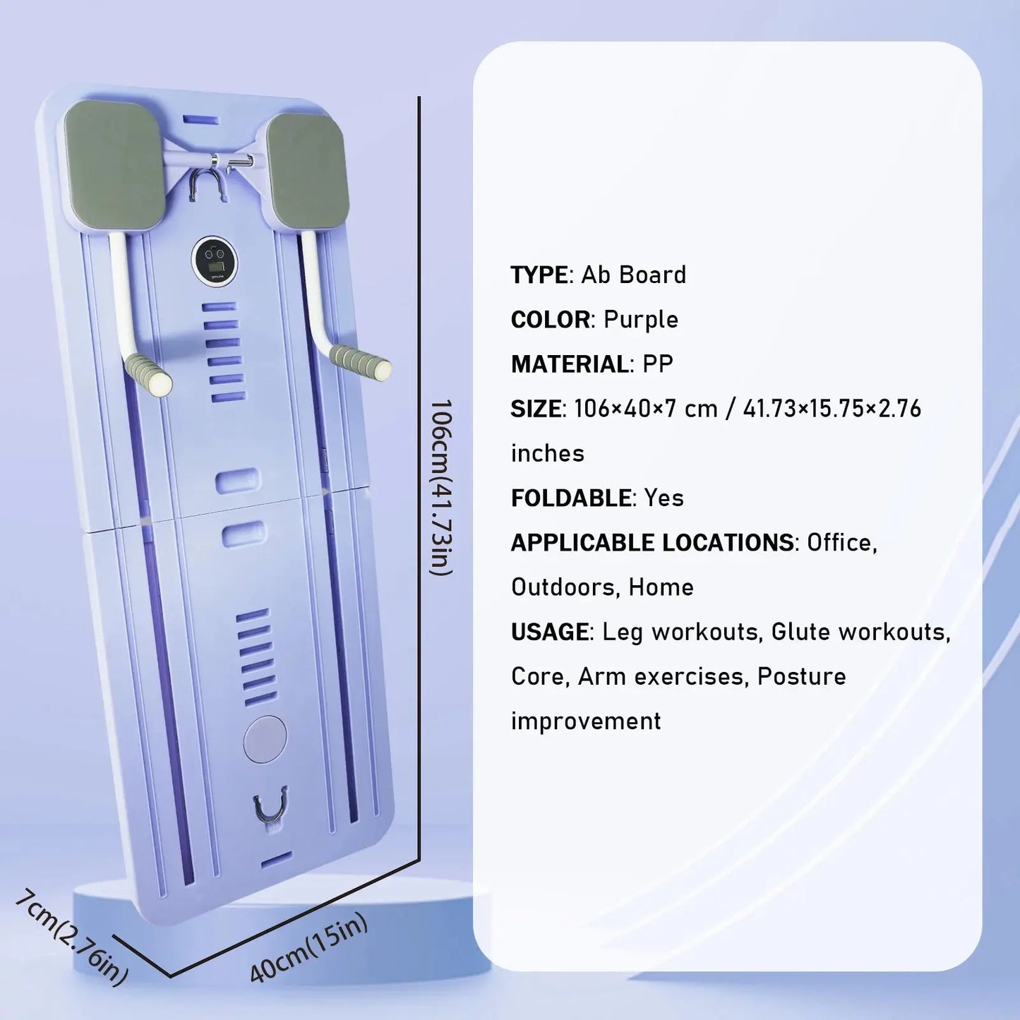 Adjustable Pilates Board Workout Board – Home Abs, Push-Up & Yoga Trainer PeakPursuitFitness