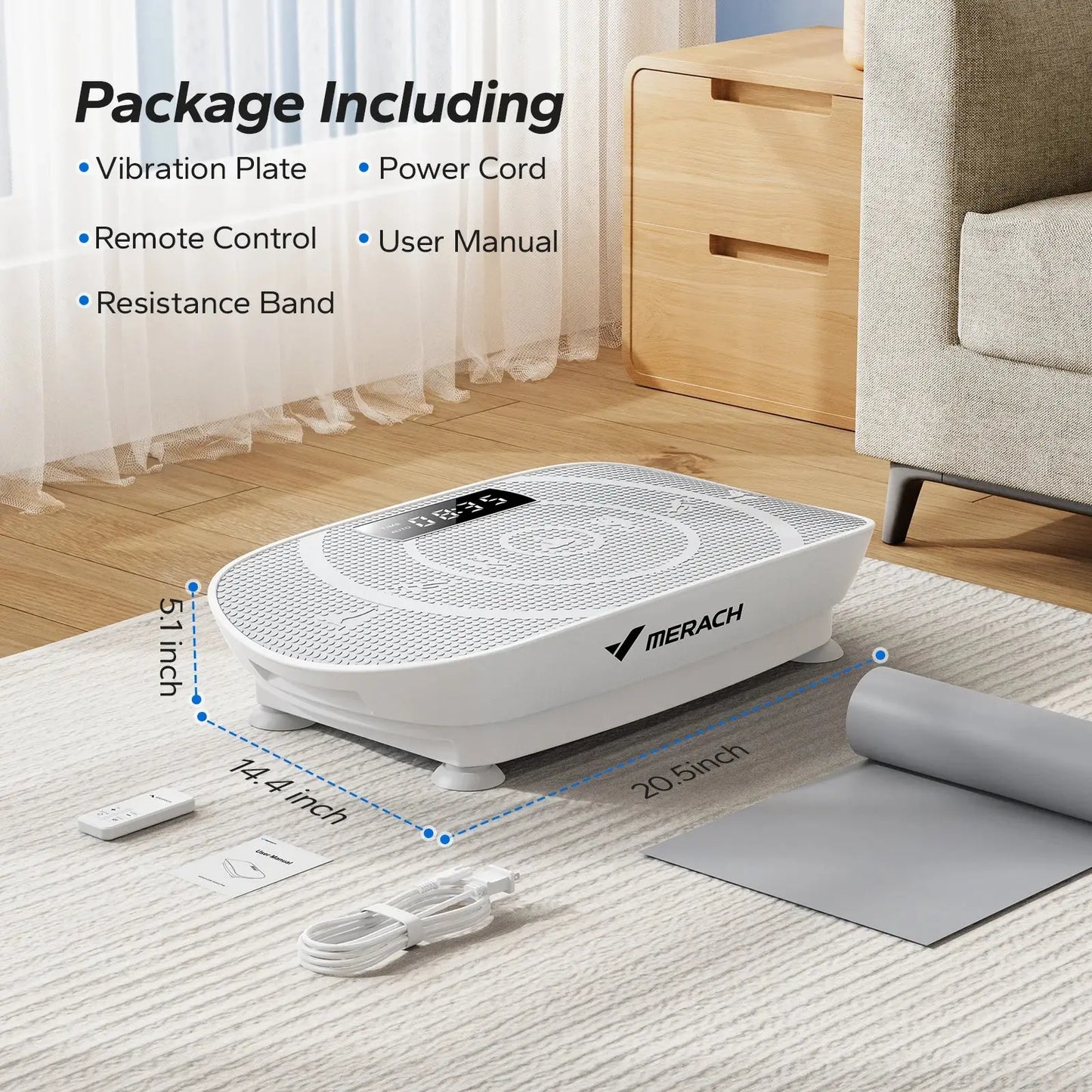 MERACH Vibration Plate – Full Body Workout & Weight Loss Machine