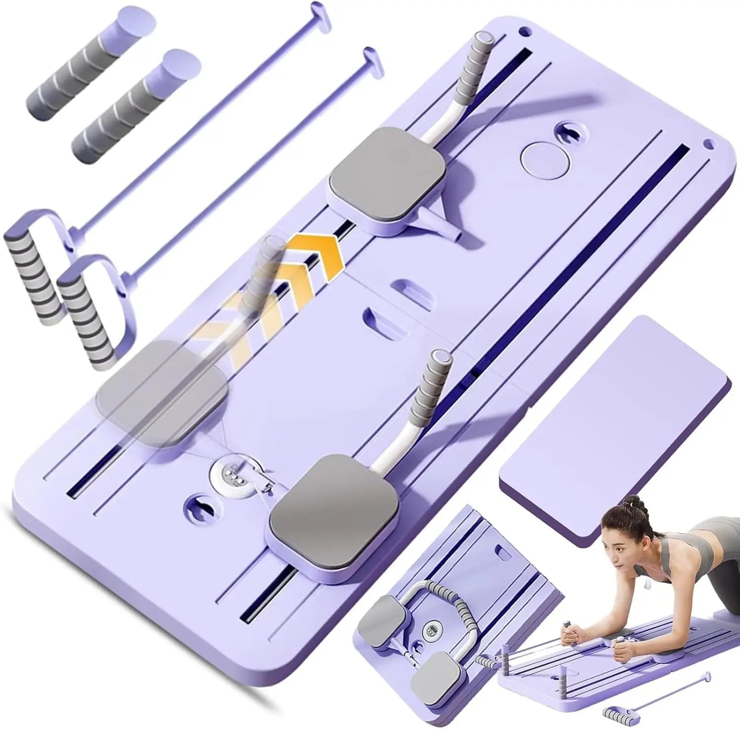 Adjustable Pilates Workout Board – Home Abs, Push-Up & Yoga Trainer