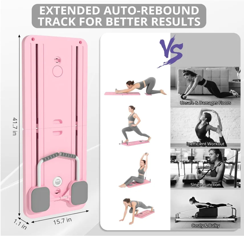 Adjustable Pilates Workout Board – Home Abs, Push-Up & Yoga Trainer