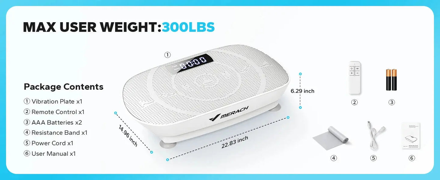 MERACH Vibration Plate – Full Body Workout & Weight Loss Machine