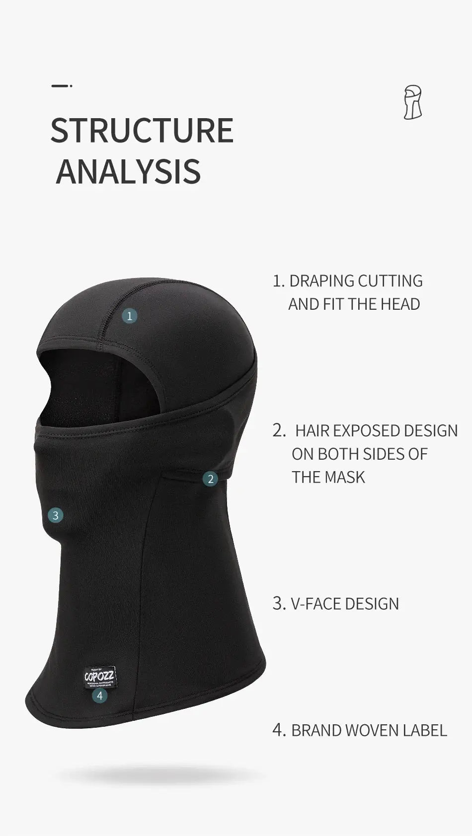 COPOZZ Cycling Headwear Cap – Bandana Face Mask for Men & Kids PeakPursuitFitness