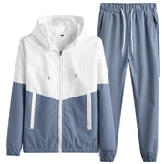 Men's Tracksuit – Hooded Jacket & Jogger Pants 2-Piece Sportswear