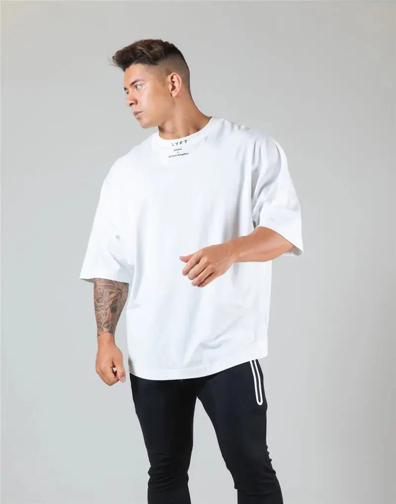 Men’s Gym T-Shirt– Loose Fit Workout Tee M–XXXL PeakPursuitFitness