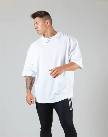 Men’s Gym T-Shirt– Loose Fit Workout Tee M–XXXL