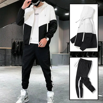 Men's Tracksuit – Hooded Jacket & Jogger Pants 2-Piece Sportswear PeakPursuitFitness
