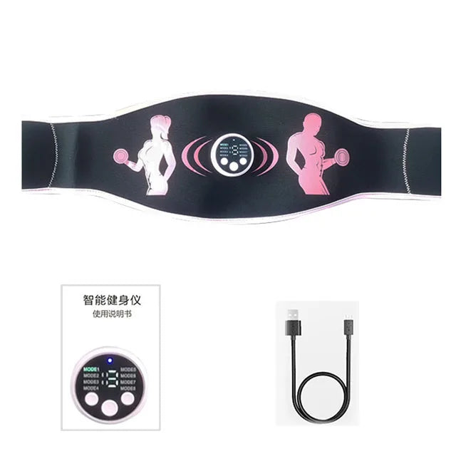 EMS Slimming Belt – USB Rechargeable Abdominal Muscle Stimulator