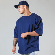 Men’s Gym T-Shirt– Loose Fit Workout Tee M–XXXL