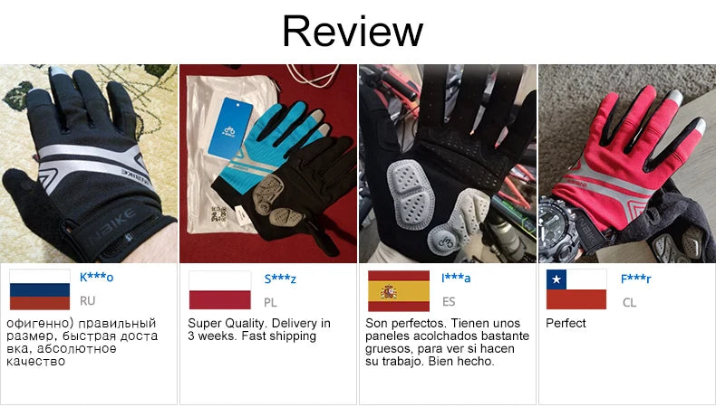 INBIKE Full Finger Cycling Gloves – MTB Touchscreen Bike & Sports Gloves