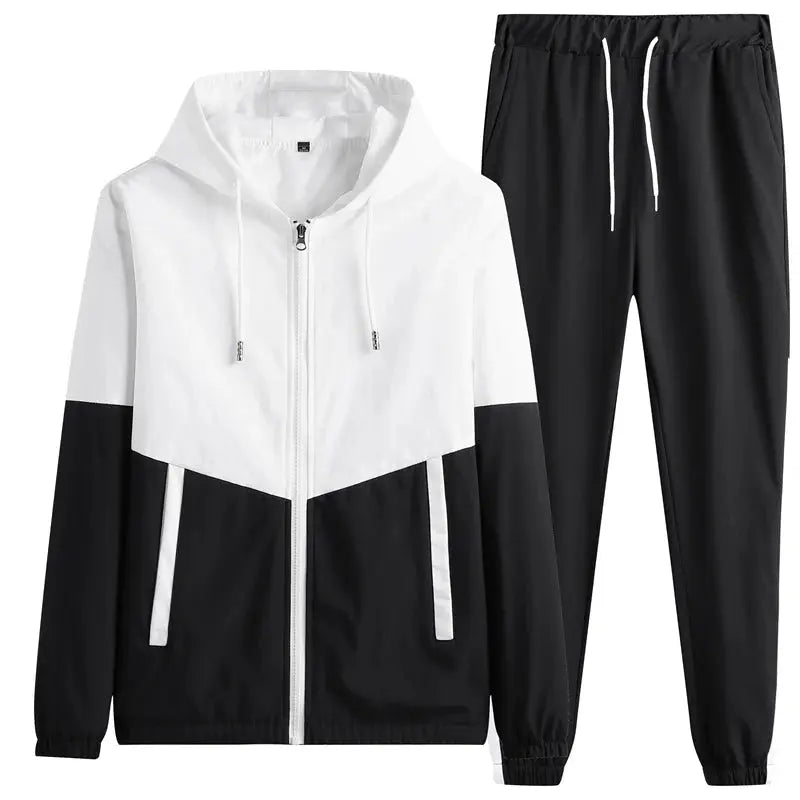 Men's Tracksuit – Hooded Jacket & Jogger Pants 2-Piece Sportswear PeakPursuitFitness