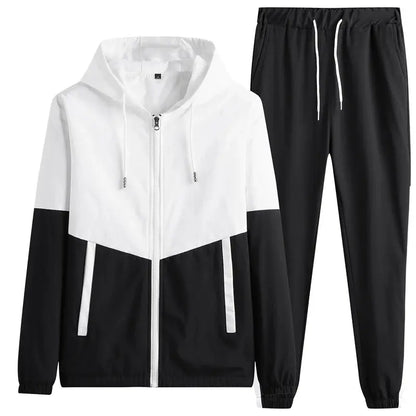Men's Tracksuit – Hooded Jacket & Jogger Pants 2-Piece Sportswear PeakPursuitFitness