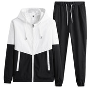 Men's Tracksuit – Hooded Jacket & Jogger Pants 2-Piece Sportswear