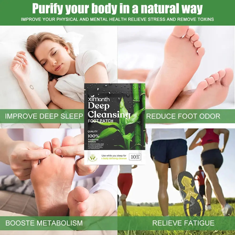 Natural Detox Foot Patches – Herbal Stress Relief & Sleep Aid (10–50PCS)
