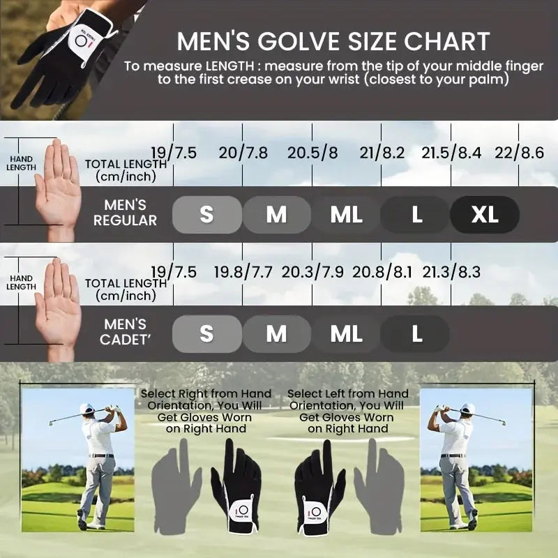 Left Hand Golf Gloves – Left Hand, 3-Pack for Wet Weather PeakPursuitFitness