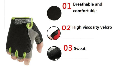 Anti-Slip Gym Gloves– Breathable Workout & Cycling Gloves