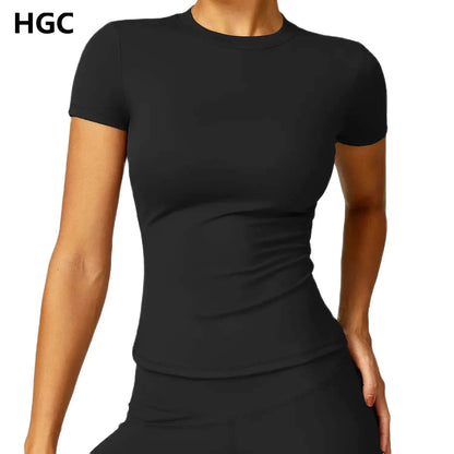 HGC Women’s Sports T-Shirt – Breathable Slim Fit Activewear Top
