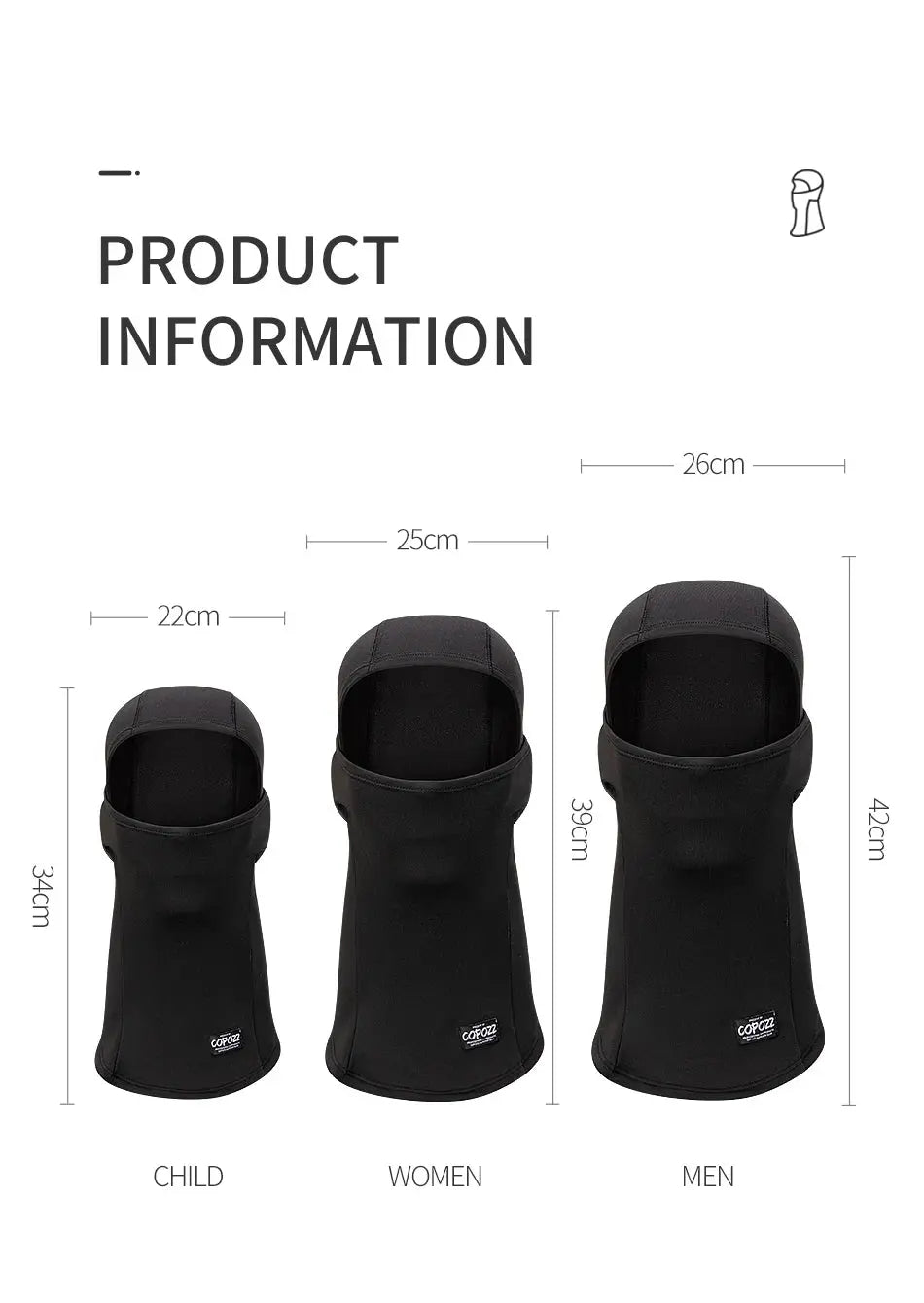 COPOZZ Cycling Headwear Cap – Bandana Face Mask for Men & Kids PeakPursuitFitness