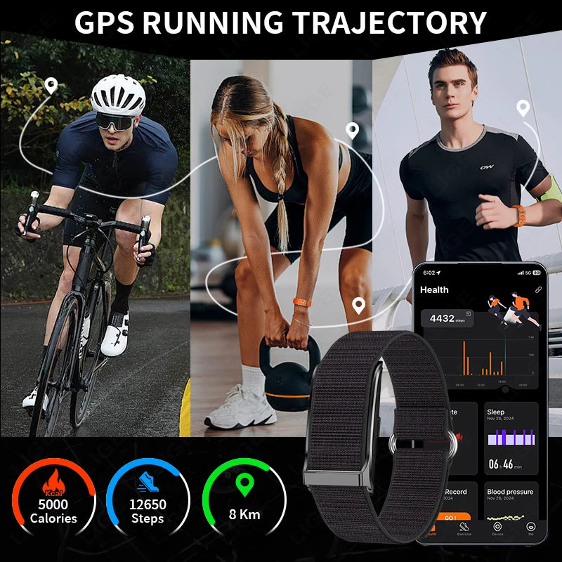 LIGE Smart Watch – Waterproof Fitness Tracker with Heart & BP Monitor