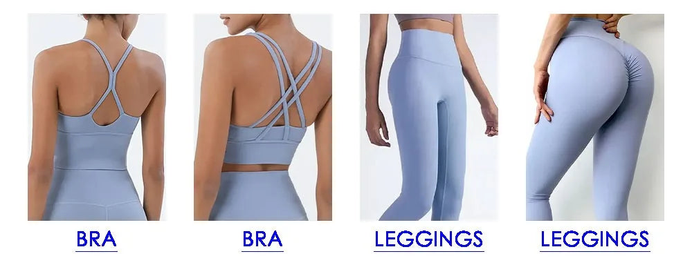 Women’s Yoga Sportswear Set – Fitness Leggings & Bra Top Outfit