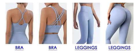 women's yoga sportswear– Fitness Leggings & Bra Top Outfit