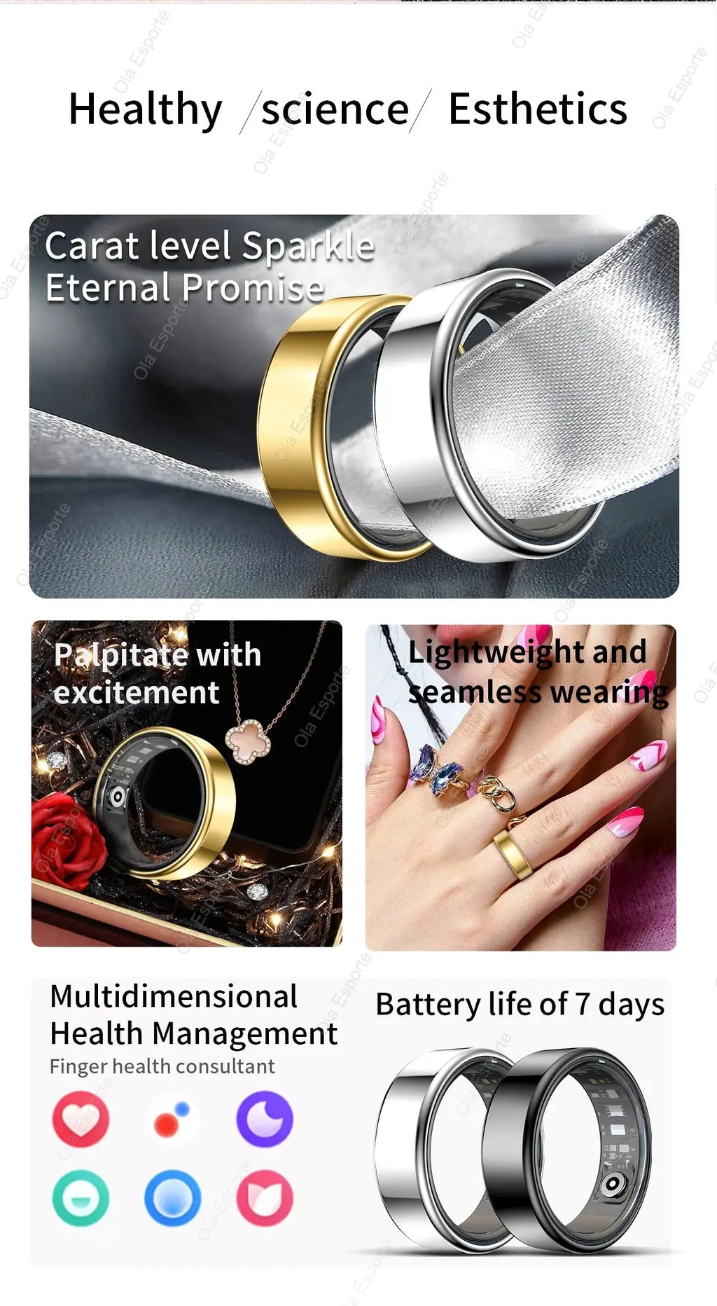 Xiaomi Smart Ring Heart Rate & SpO₂ Monitor Waterproof Fitness Tracker