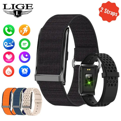 LIGE Smart Watch – Waterproof Fitness Tracker with Heart & BP Monitor