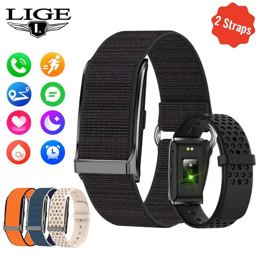 LIGE Smart Watch – Waterproof Fitness Tracker with Heart & BP Monitor