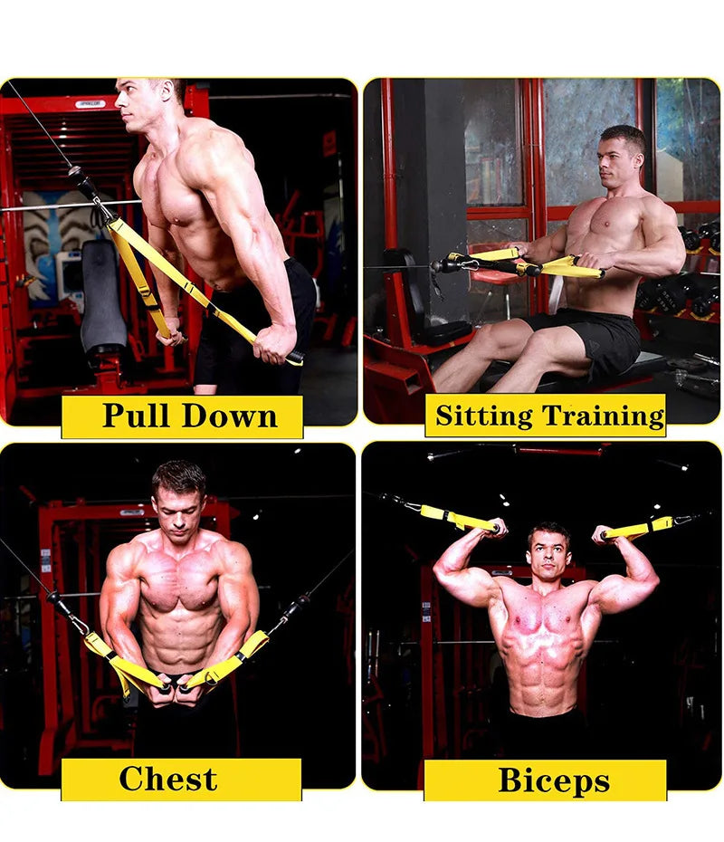 Tricep Rope Cable Attachment – Face Pull & Push Down Gym Accessory
