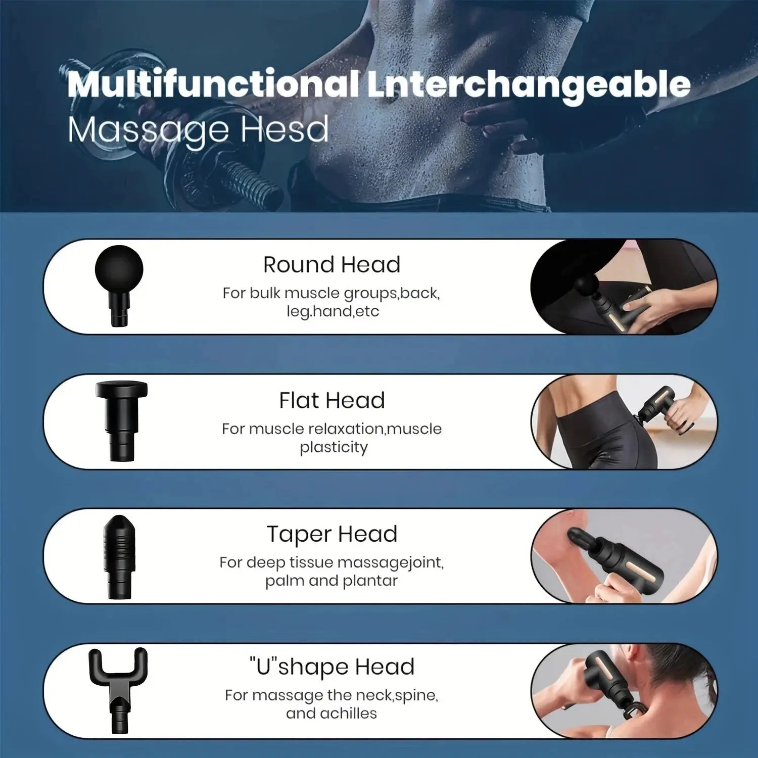 Electric Massage Gun – Deep Tissue Percussion Muscle Relaxer