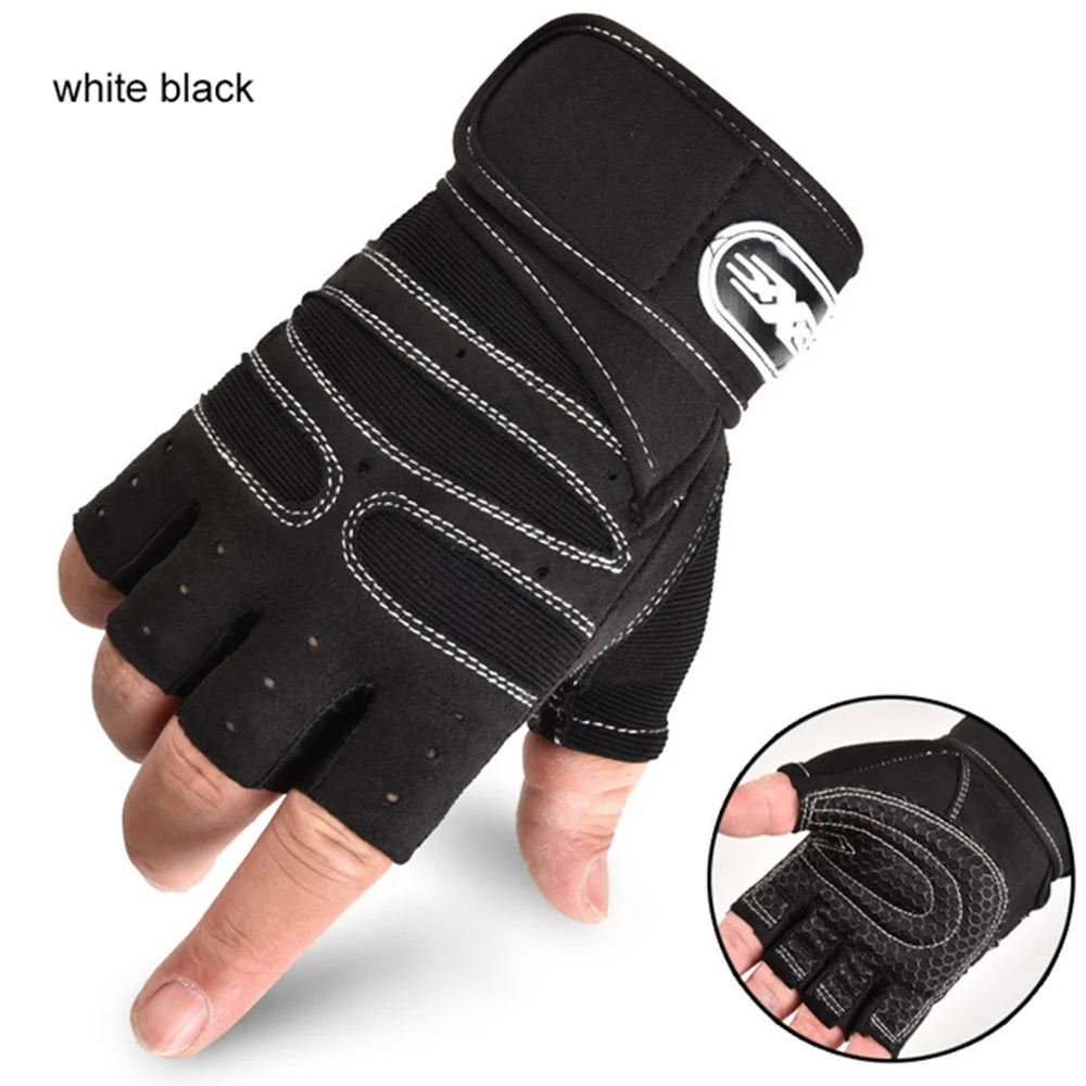 Workout Gloves with Wrist Wrap – Half-Finger Gym & Training Gloves for Men & Women