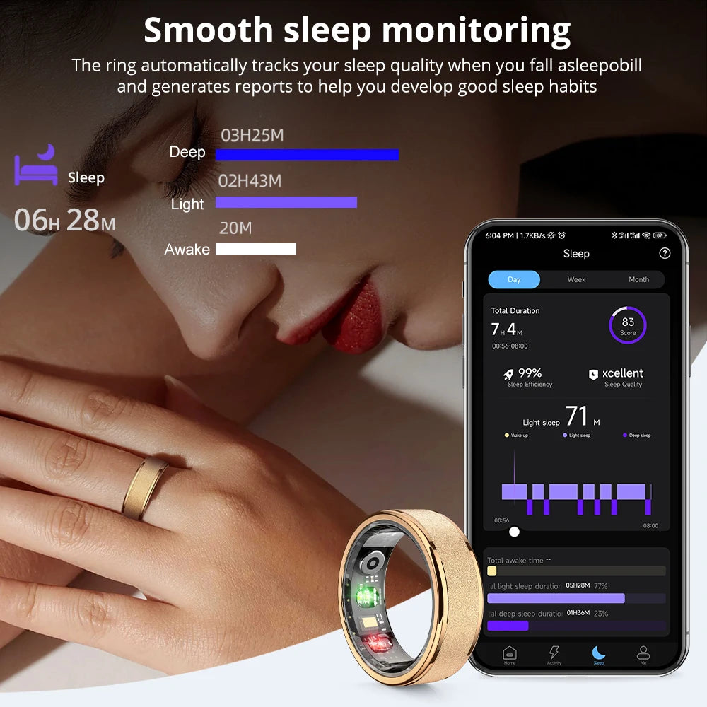 COLMI R10 Smart Ring – Health & Sleep Monitor with Charging Case