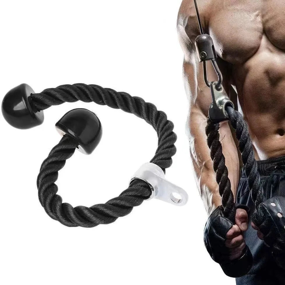 Tricep Rope Cable Attachment – Face Pull & Push Down Gym Accessory