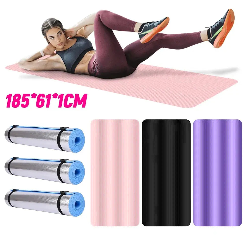 Non-Slip Yoga Mat – Thick Fitness & Exercise Mat for Home Gym