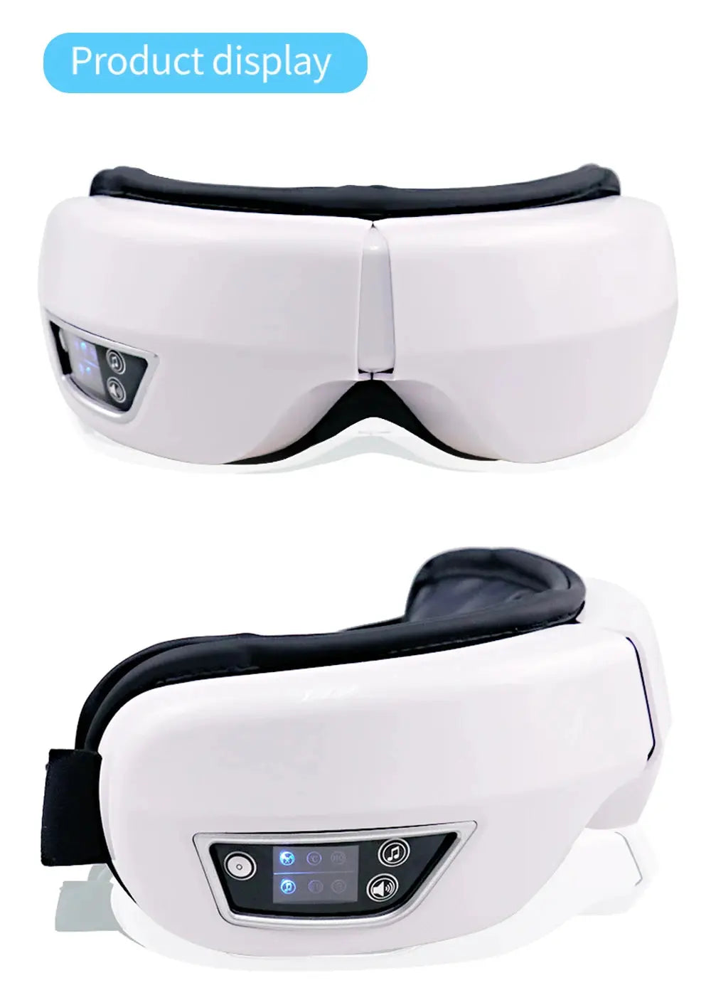 6D Smart Eye Massager – Vibration, Airbag Compress & Bluetooth Music PeakPursuitFitness