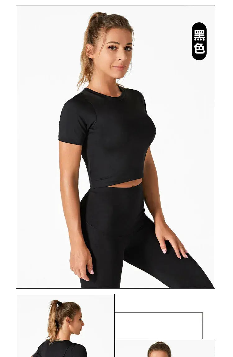 LEOSOXS Women’s Quick-Dry Sports T-Shirt – Breathable Gym & Yoga Top