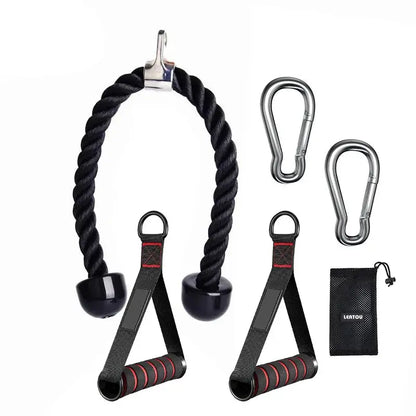 Tricep Rope Cable Attachment – Face Pull & Push Down Gym Accessory