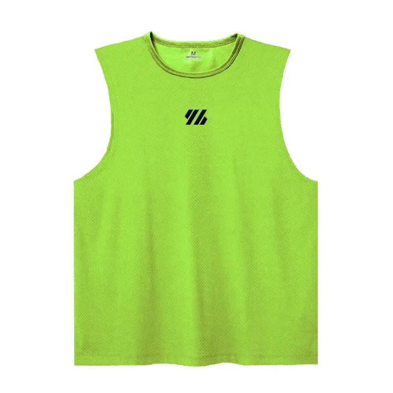 Men’s Sleeveless Gym Tank Top – Quick-Dry Mesh Muscle Workout Shirt